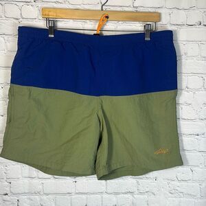 Orvis Men's  Green Blue Nylon Swim Trunks Board Shorts XL Swimwear 698450